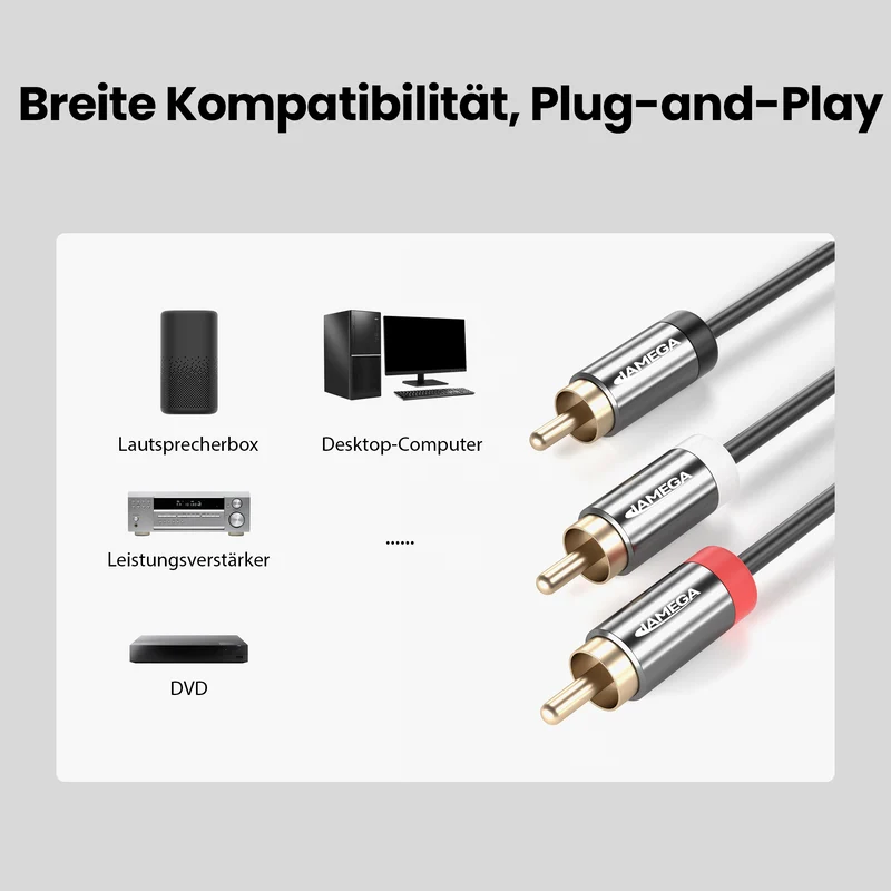 RCA auf 2 RCA Y-Kabel - Variation
