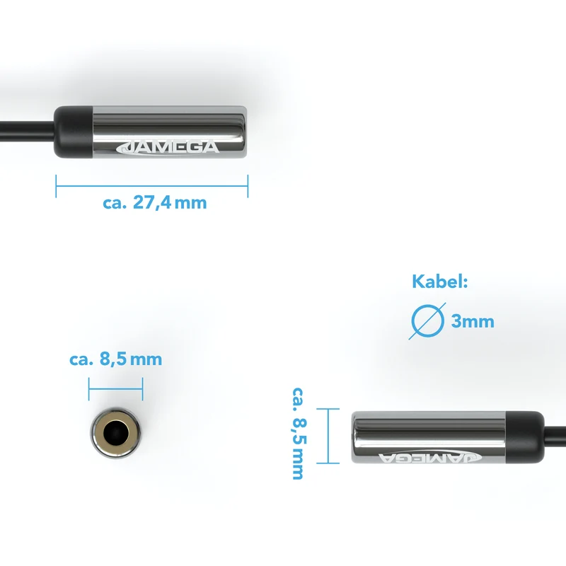 AUX Kabel 3,5mm Verlängerung - Variation "eBW"