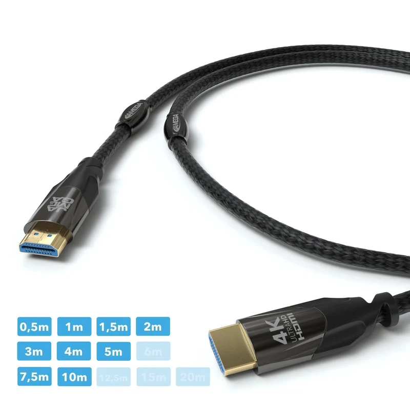 High-End HDMI 2.0 Kabel - Black Series - Variante "eBW"