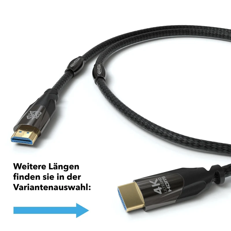 High-End HDMI 2.0 Kabel - Black Series - Variante "eBW"