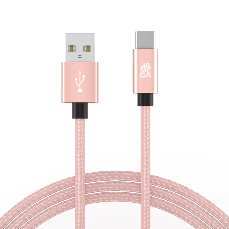 USB-C - USB A | Nylon + Metal Shell | *NEW MODEL* - RoseGold - Variante "eBW"