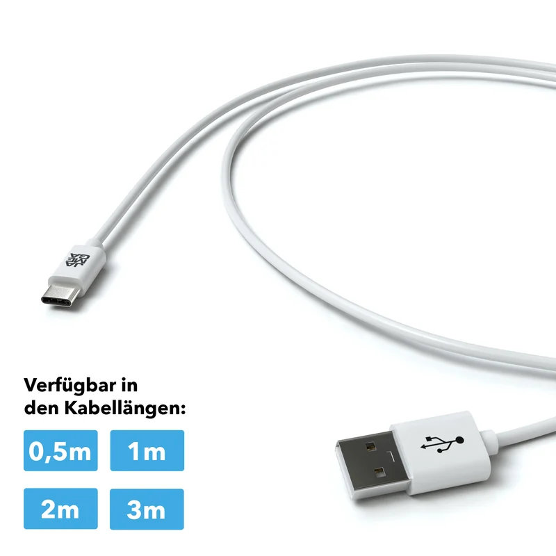 USB C Kabel | Unicolor | *NEW MODEL* - White - Variante "eBW"