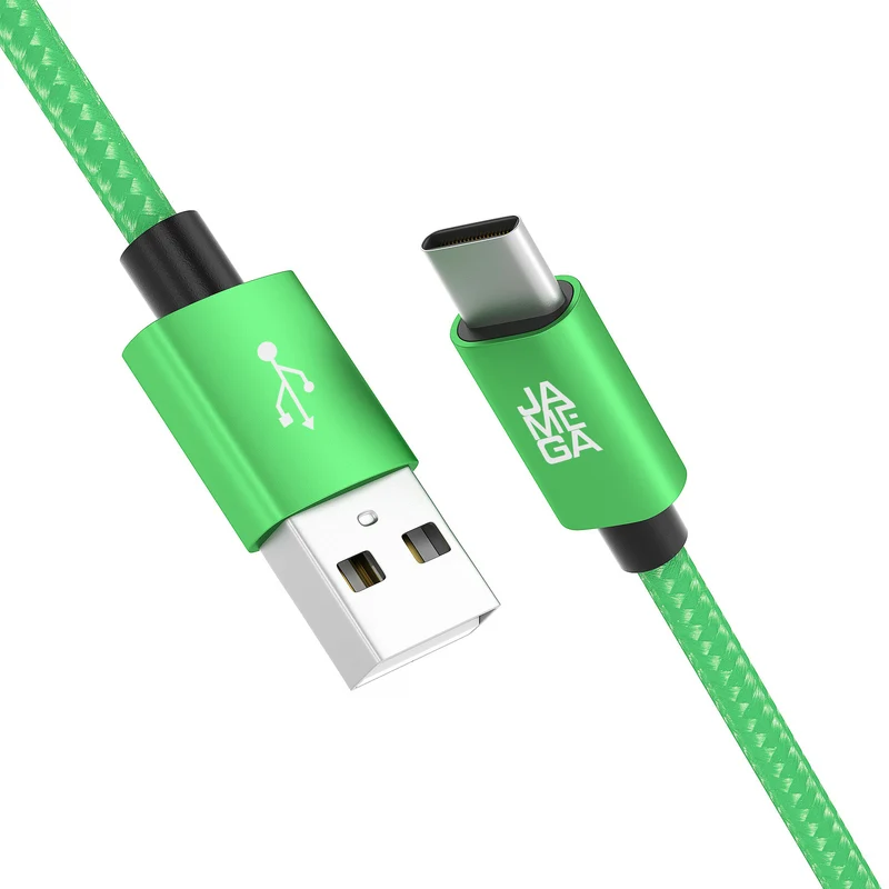 USB-C - USB A | Nylon + Metal Shell | *NEW MODEL* - Green - Variante "eBW"