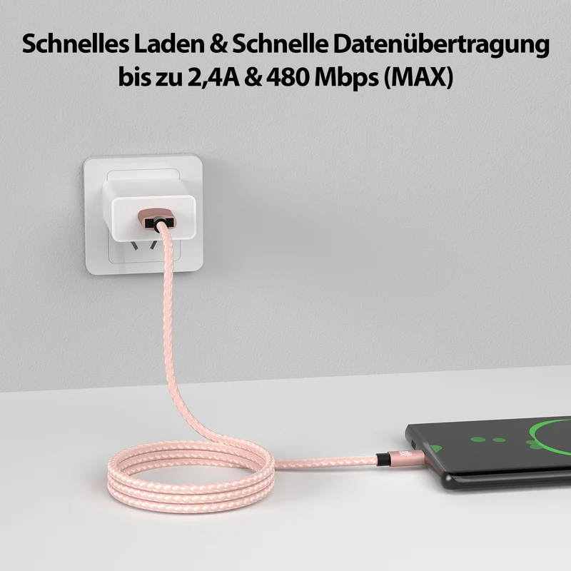 micro USB Kabel - RoseGold - Variante "eBW"