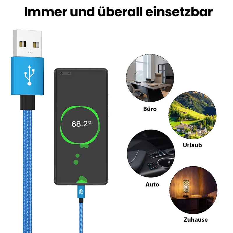 micro USB Kabel - Blue - Variante "eBW"