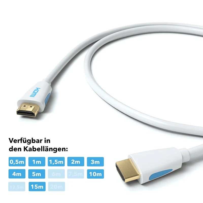 HDMI Kabel 2.0 - New 4K Model - *WHITE* - Variante "eBW"