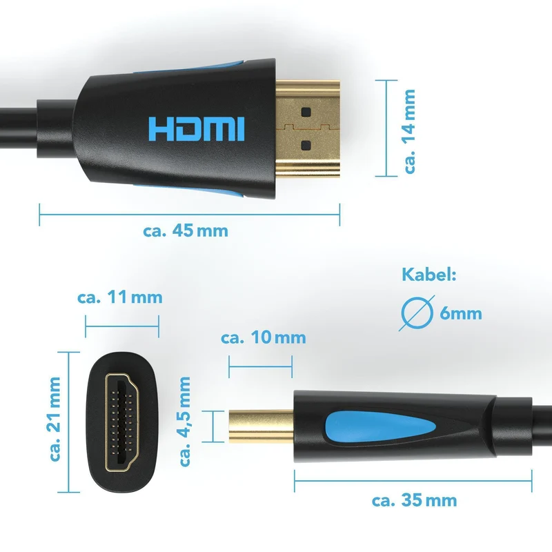 HDMI Kabel 2.0 - New 4K Model - *BLACK* - Variante "eBW"