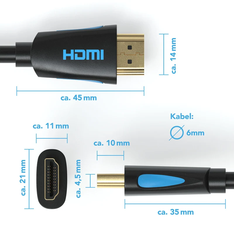 HDMI Kabel 2.0 - New 4K Model - *BLACK* - Variante "eBW"