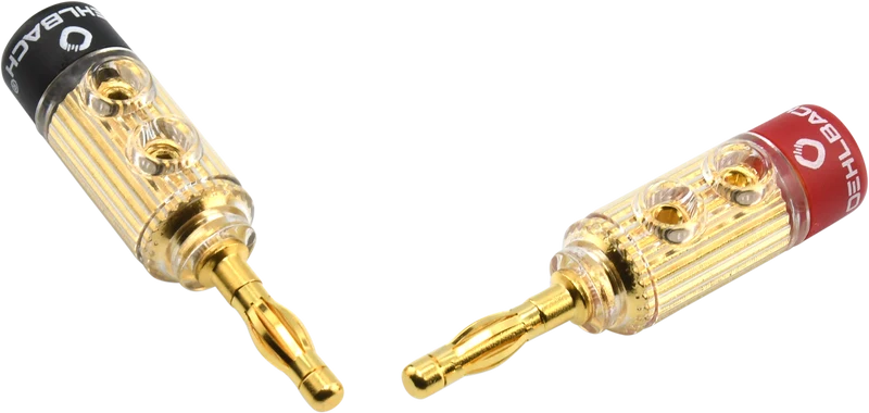 OEHLBACH XXL Fusion Banana 1,5 mm² bis 6,0 mm² 4 Stk High-End-Banana-Verbinder für Lautsprecher