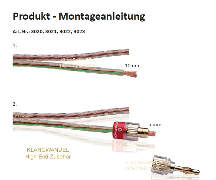 OEHLBACH Banana Solution 5 1,5mm²- 6,0mm² 4 Stk Banana-Verbinder für Lautsprecher