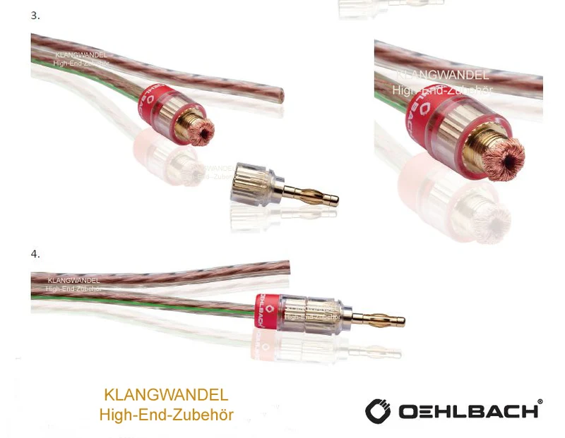 OEHLBACH Banana Solution Tube - 4 Stk Tube-Verbinder für Lautsprecher