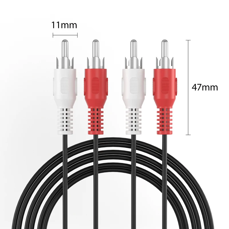 2x Cinch Stecker auf 2x Cinch Stecker Kabel - Variation "eBW"