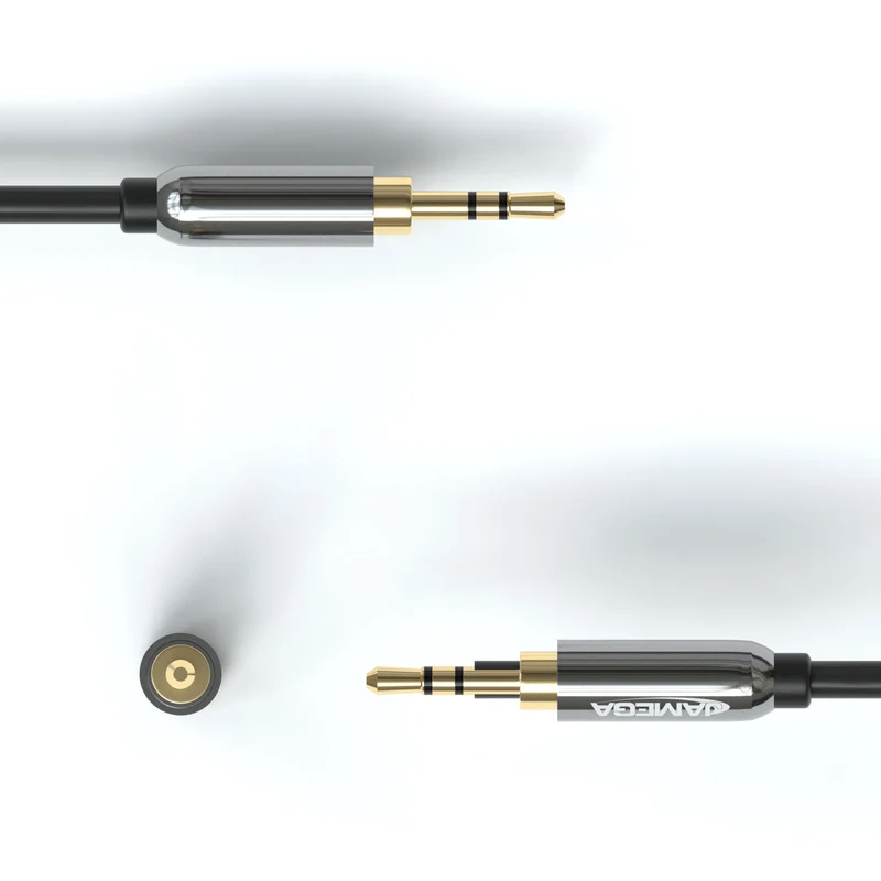 3,5mm Klinkenstecker - 2x RCA Cinch Stecker Kabel - Variation "eBW"