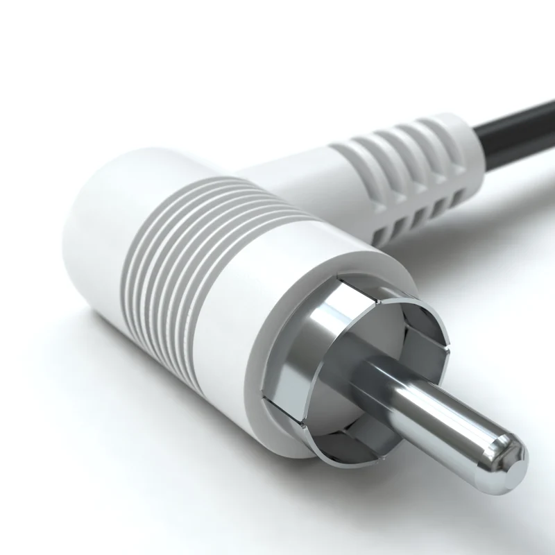 2x Cinch Stecker 90° winkel auf 2x Cinch Stecker 90° winkel Kabel - Variation "eBW"
