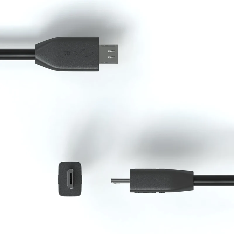 USB-C 2.0 Adapterkabel, Micro-B, schwarz - Variation