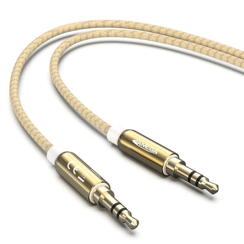 AUX Cable 3,5mm nylon / gold - Variation