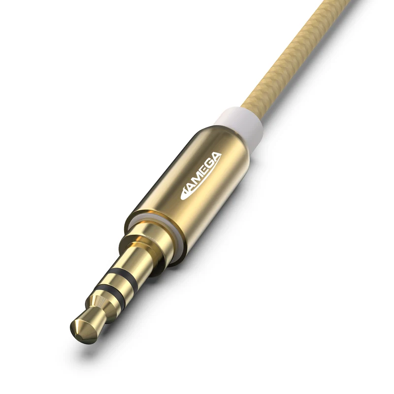 AUX Cable 3,5mm nylon / gold - Variation