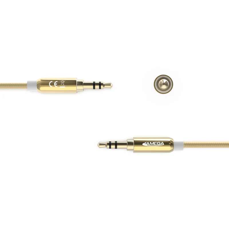 AUX Cable 3,5mm nylon / gold - Variation
