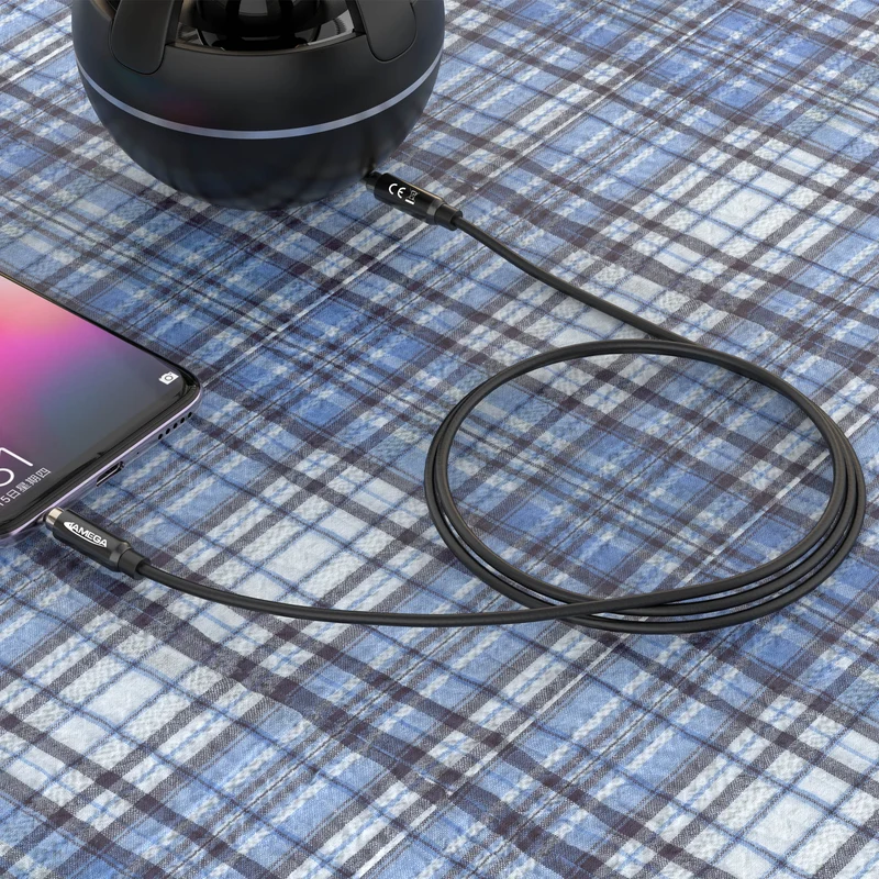 AUX Cabel 3,5mm nylon / black - Variation