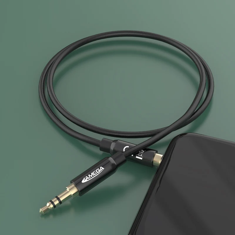 AUX Cabel 3,5mm nylon / black - Variation