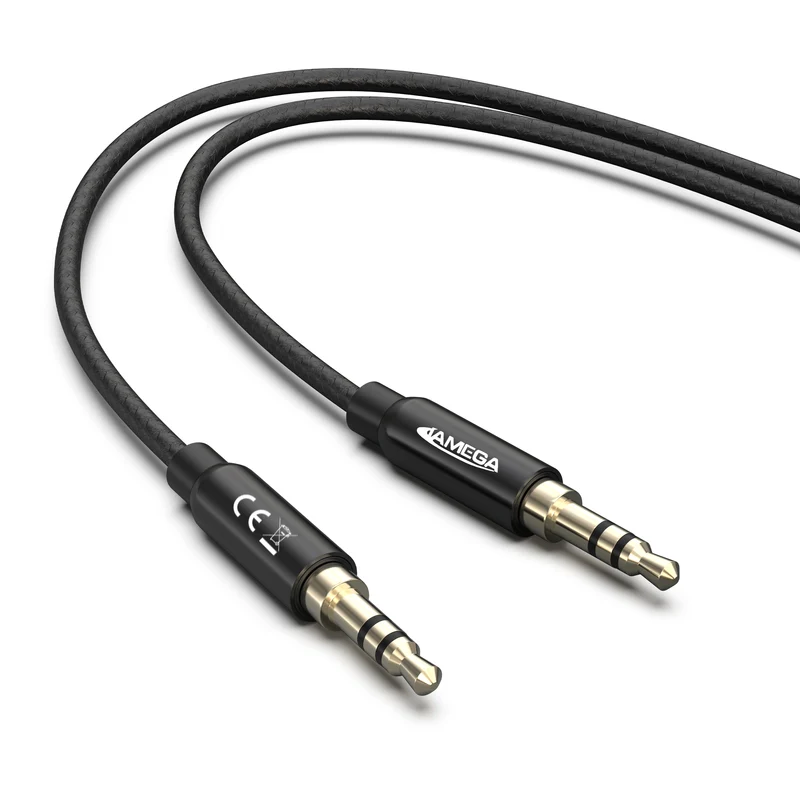 AUX Cabel 3,5mm nylon / black - Variation