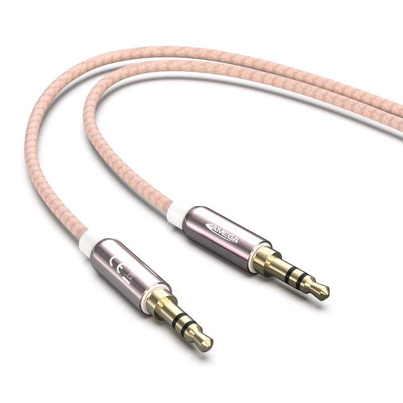 AUX Cable 3,5mm nylon / rosegold - Variation