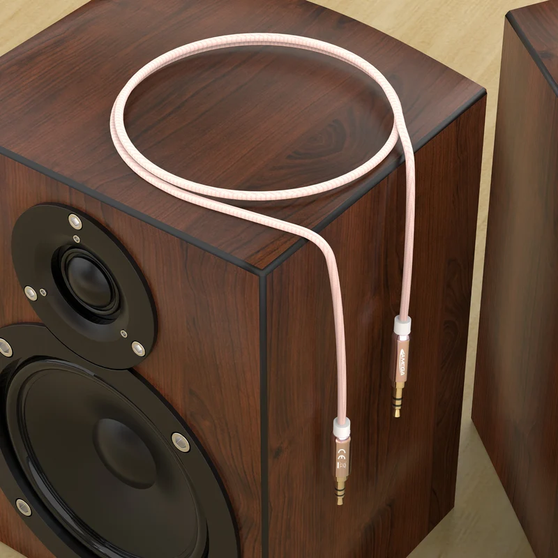 AUX Cable 3,5mm nylon / rosegold - Variation
