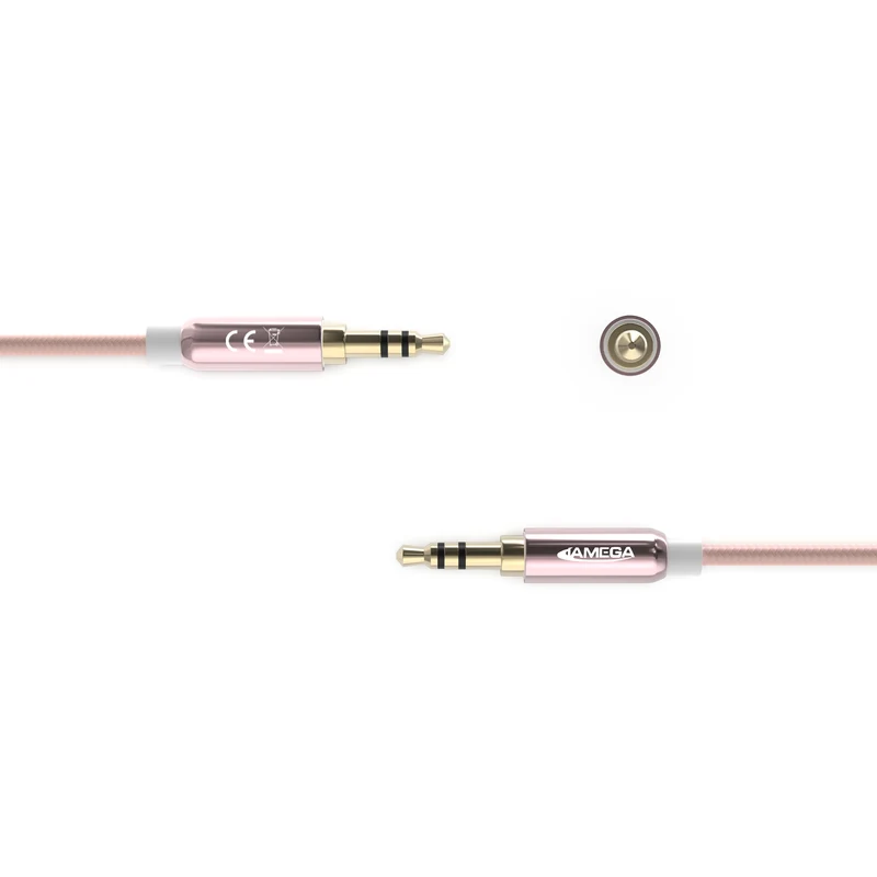AUX Cable 3,5mm nylon / rosegold - Variation