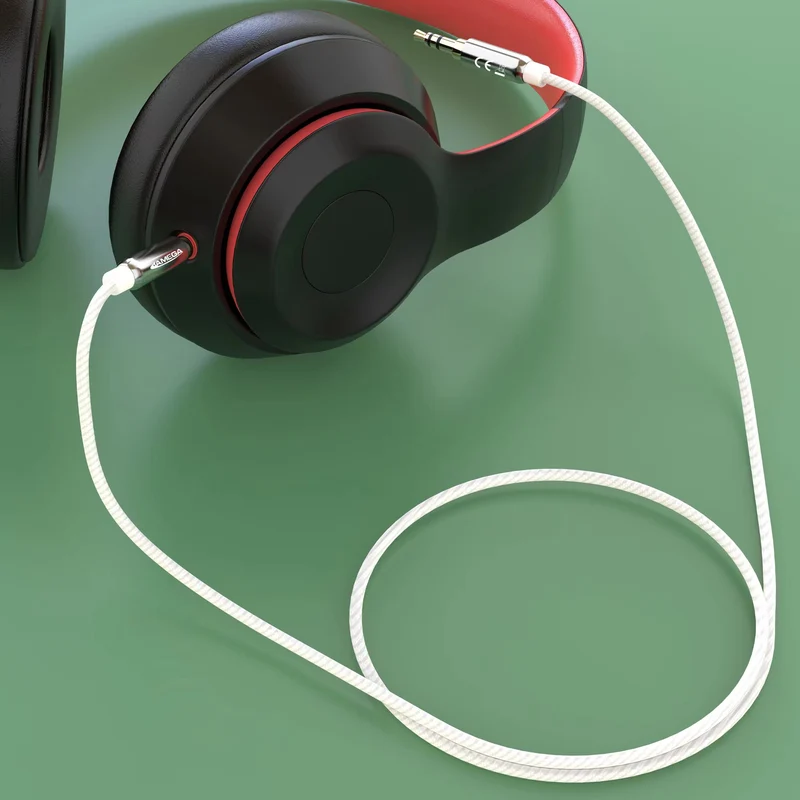 AUX Cable 3,5mm nylon / silver - Variation