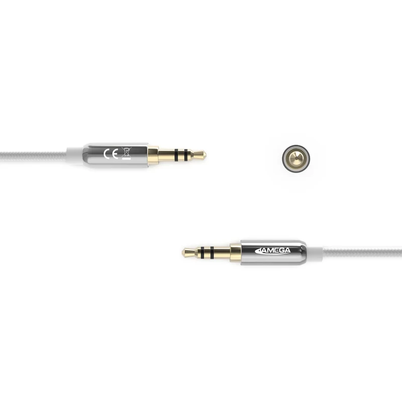 AUX Cable 3,5mm nylon / silver - Variation