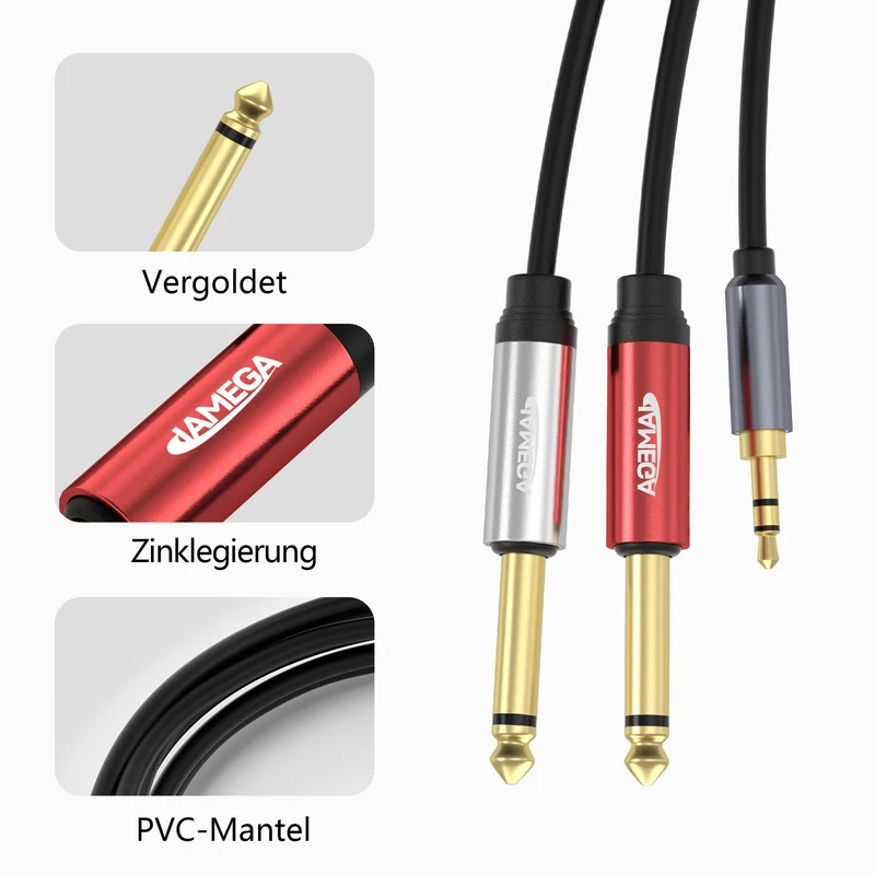 Aux Cabel 3.5mm zu 2*6.35mm - Variation