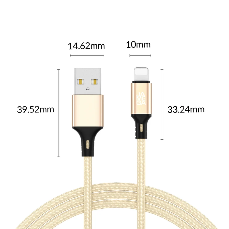 iPhone charging cable new generation cotton / gold - Variation