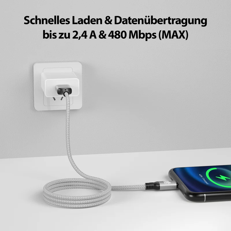 iPhone charging cable new generation cotton / spacegrey - Variation