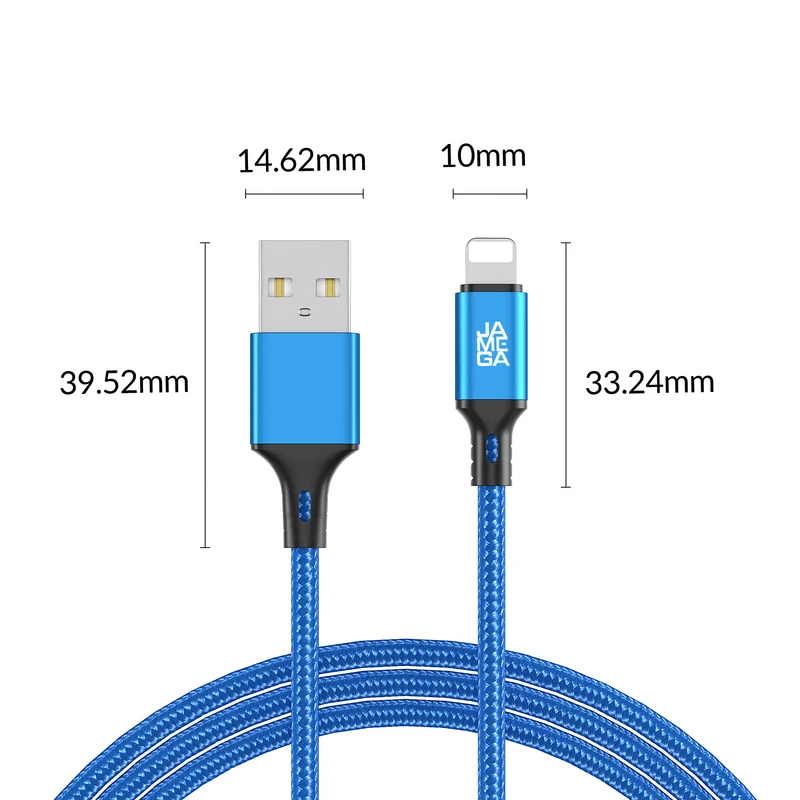 iPhone charging cable new generation cotton / blue - Variation