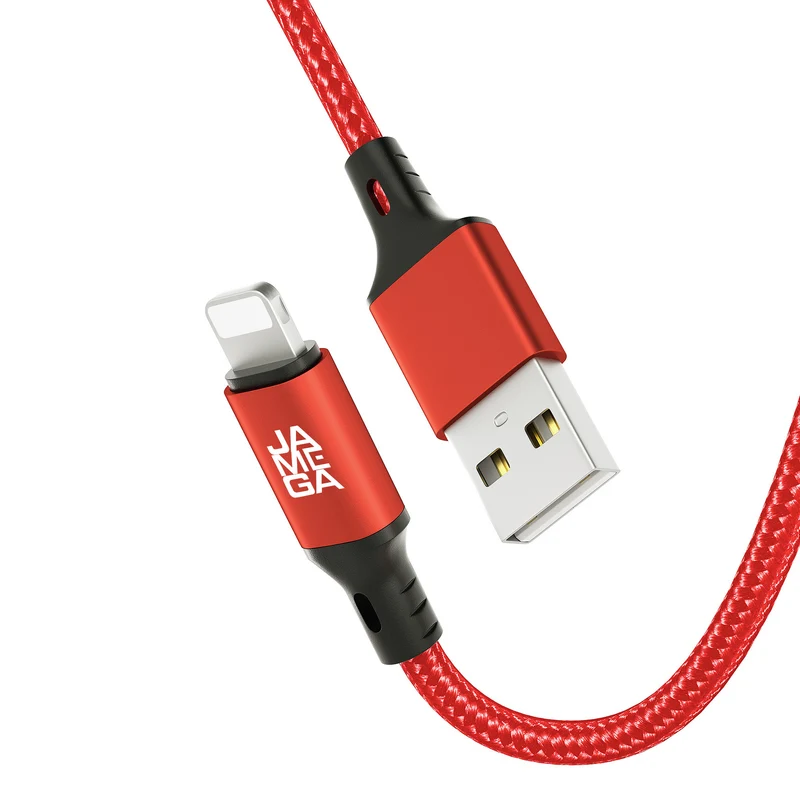 iPhone charging cable new generation cotton / red - Variation