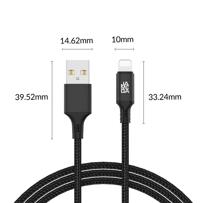 iPhone charging cable new generation cotton / black - Variation