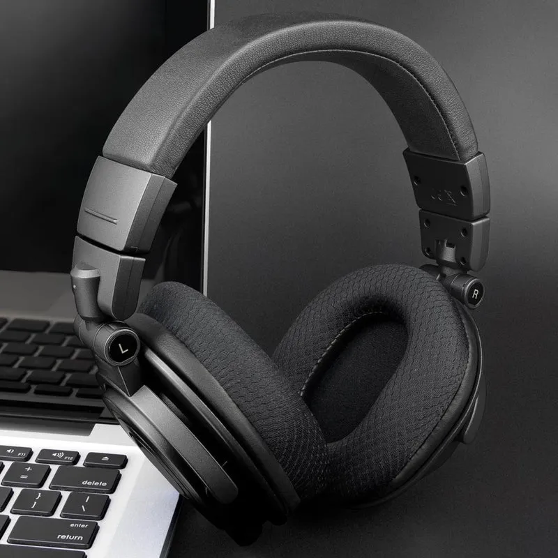 Ersatz Ohrpolster Audio Technica ATH M50X M40X M30X M20X MSR7 SX1 schwarz Mesh