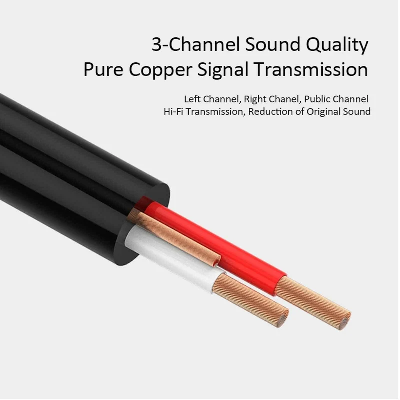 Premium Stereo Kopfhörer Anschlusskabel Nylon 1m 3,5mm Klinke Stecker>Stecker T1