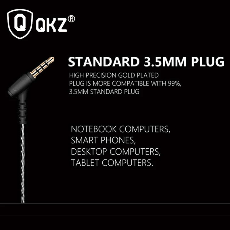 Super Bass High-End In Ear Kopfhörer QKZ W1 Rot Ohrhörer austauschbare Kabel