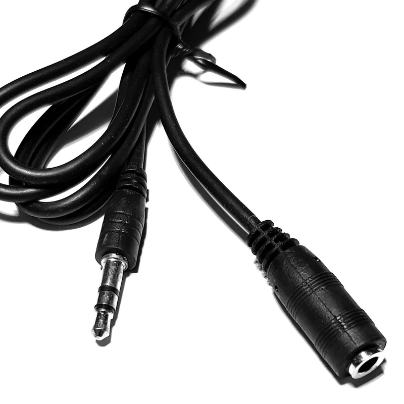 1m Audio Kabel 3,5mm Klinke Verlängerung Verlängerungskabel Klinkenkabel schwarz