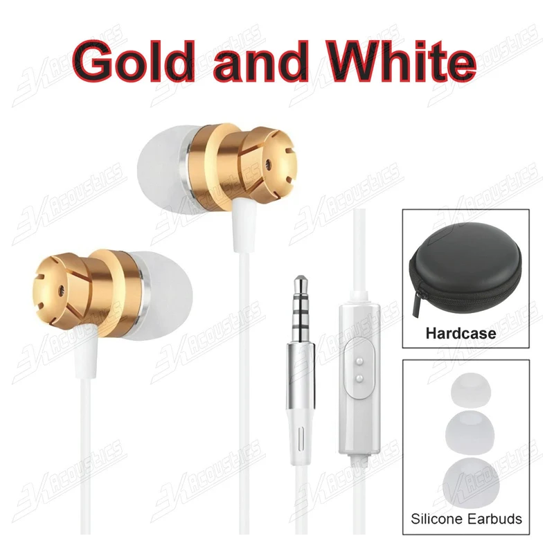Super Bass Turbine Metall Kopfhörer In-Ear Headset Ohrhörer mit Mikrofon +Tasche