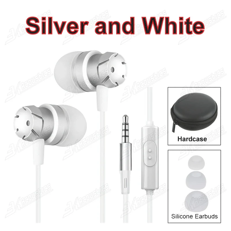 Super Bass Turbine Metall Kopfhörer In-Ear Headset Ohrhörer mit Mikrofon +Tasche