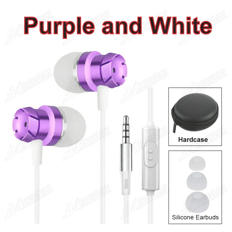 Super Bass Turbine Metall Kopfhörer In-Ear Headset Ohrhörer mit Mikrofon +Tasche