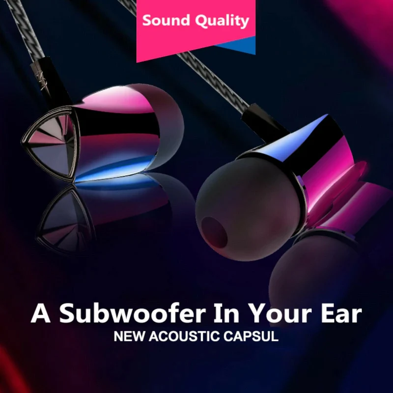 Super Bass In-Ear Kopfhörer Ohrhörer X10 Headset Earphone Headphone + PU-Tasche