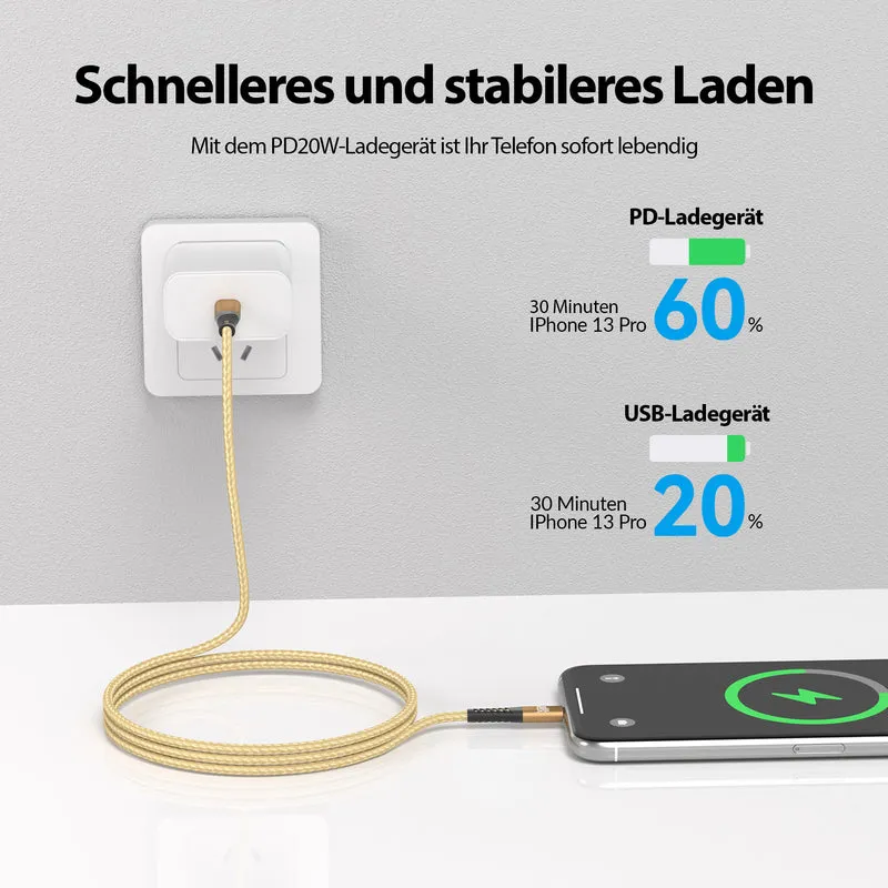 USB-C zu Lightning Kabel - Gold - Variante