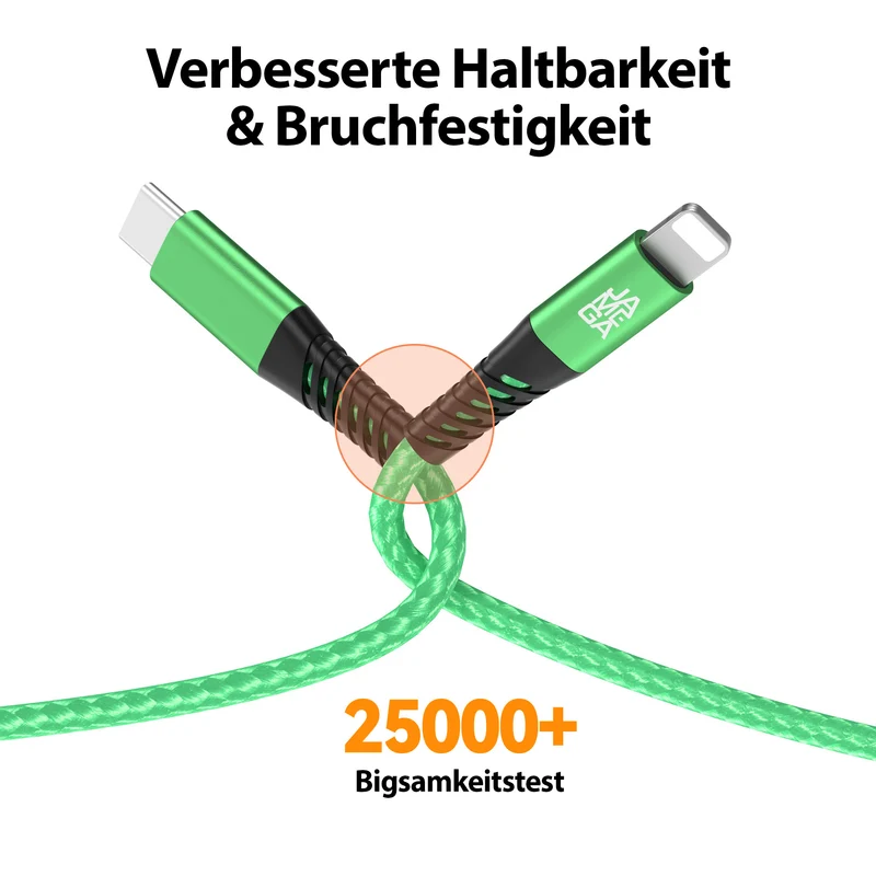 USB-C zu Lightning Kabel - Grün - Variante