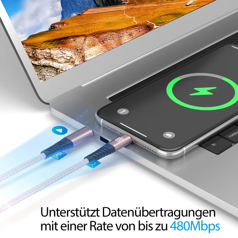 USB-C zu Lightning Kabel - Rosegold - Variante
