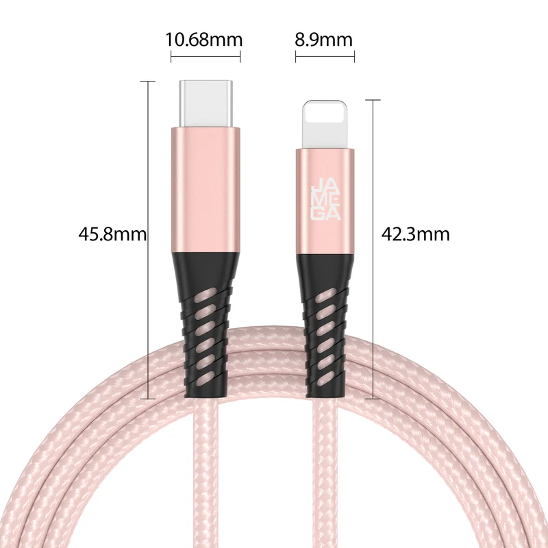 USB-C zu Lightning Kabel - Rosegold - Variante
