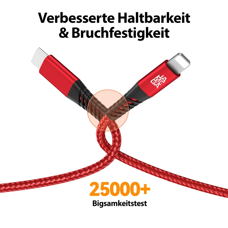 USB-C zu Lightning Kabel - Rot - Variante