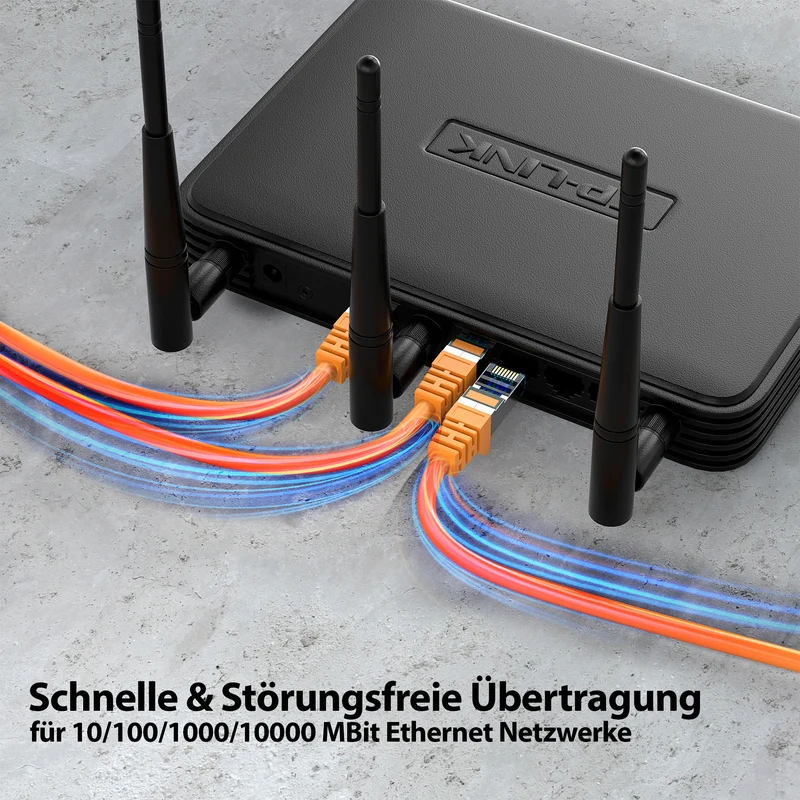 CAT 7 Patchkabel - ORANGE - Variante